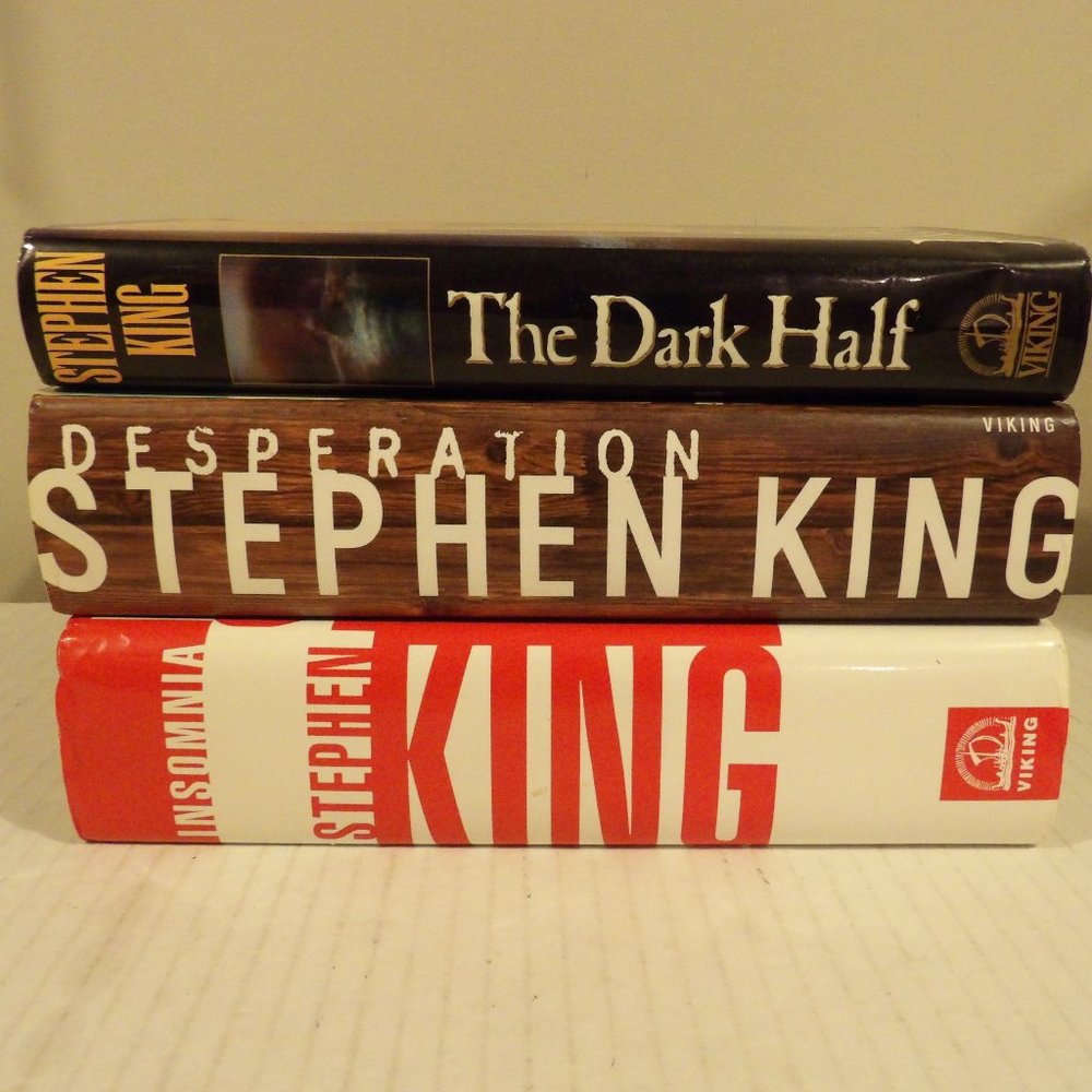 + Lot of 3 Stephen King Hardback Books, Insomnia, Desperation, The Dark Half